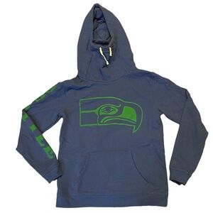 Seattle Seahawks logo blue and green hoodie sweatshirt size Small